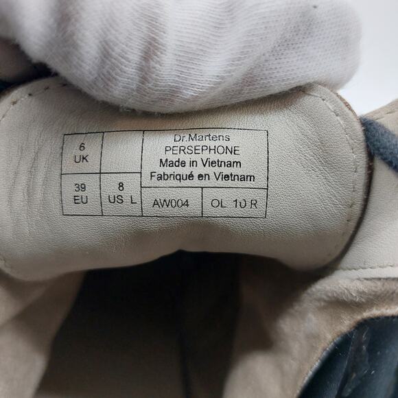 Dr. Martens Tan Persephone Sz 8 Eye Heeled Ankle Boots Women - Picture 8 of 12